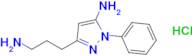 3-(3-Aminopropyl)-1-phenyl-1h-pyrazol-5-amine hydrochloride