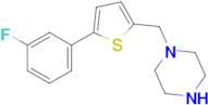 1-{[5-(3-fluorophenyl)thiophen-2-yl]methyl}piperazine