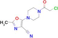 5-[4-(2-chloroacetyl)piperazin-1-yl]-2-methyl-1,3-oxazole-4-carbonitrile