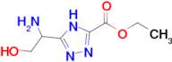 ethyl 5-(1-amino-2-hydroxyethyl)-4H-1,2,4-triazole-3-carboxylate