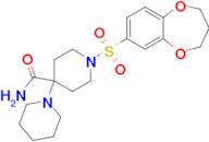 1'-((3,4-dihydro-2H-benzo[b][1,4]dioxepin-7-yl)sulfonyl)-[1,4'-bipiperidine]-4'-carboxamide