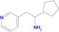 1-Cyclopentyl-2-(pyridin-3-yl)ethan-1-amine