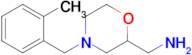 {4-[(2-methylphenyl)methyl]morpholin-2-yl}methanamine