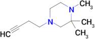 4-(But-3-yn-1-yl)-1,2,2-trimethylpiperazine