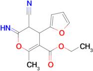 ethyl 3-cyano-4-(furan-2-yl)-2-imino-6-methyl-3,4-dihydro-2H-pyran-5-carboxylate