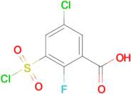 5-Chloro-3-(chlorosulfonyl)-2-fluorobenzoic acid