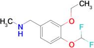 {[4-(difluoromethoxy)-3-ethoxyphenyl]methyl}(methyl)amine