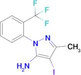 4-Iodo-3-methyl-1-[2-(trifluoromethyl)phenyl]-1h-pyrazol-5-amine