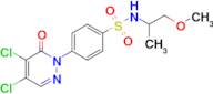 4-(4,5-Dichloro-6-oxo-1,6-dihydropyridazin-1-yl)-n-(1-methoxypropan-2-yl)benzene-1-sulfonamide