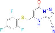 7-oxo-5-{[(2,4,6-trifluorophenyl)sulfanyl]methyl}-4H,7H-pyrazolo[1,5-a]pyrimidine-3-carbonitrile