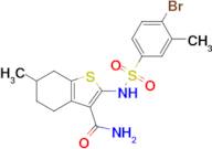 2-(4-Bromo-3-methylbenzenesulfonamido)-6-methyl-4,5,6,7-tetrahydro-1-benzothiophene-3-carboxamide