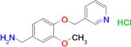 [3-methoxy-4-(pyridin-3-ylmethoxy)phenyl]methanamine hydrochloride