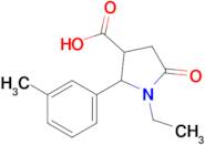 1-Ethyl-2-(3-methylphenyl)-5-oxopyrrolidine-3-carboxylic acid