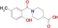 1-(2-Hydroxy-5-methylbenzoyl)piperidine-4-carboxylic acid