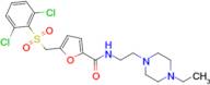 5-[(2,6-dichlorobenzenesulfonyl)methyl]-n-[2-(4-ethylpiperazin-1-yl)ethyl]furan-2-carboxamide
