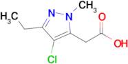 2-(4-Chloro-3-ethyl-1-methyl-1h-pyrazol-5-yl)acetic acid