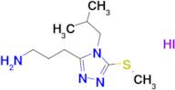 3-[4-(2-methylpropyl)-5-(methylsulfanyl)-4h-1,2,4-triazol-3-yl]propan-1-amine hydroiodide