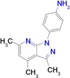 4-{3,4,6-trimethyl-1h-pyrazolo[3,4-b]pyridin-1-yl}aniline