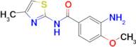 3-Amino-4-methoxy-n-(4-methyl-1,3-thiazol-2-yl)benzamide