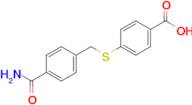 4-{[(4-carbamoylphenyl)methyl]sulfanyl}benzoic acid