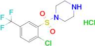 1-[2-chloro-5-(trifluoromethyl)benzenesulfonyl]piperazine hydrochloride