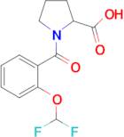 1-[2-(difluoromethoxy)benzoyl]pyrrolidine-2-carboxylic acid