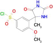 4-Methoxy-3-(4-methyl-2,5-dioxoimidazolidin-4-yl)benzene-1-sulfonyl chloride