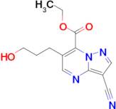 Ethyl 3-cyano-6-(3-hydroxypropyl)pyrazolo[1,5-a]pyrimidine-7-carboxylate