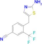 4-[(2-amino-1,3-thiazol-5-yl)methyl]-3-(trifluoromethyl)benzonitrile