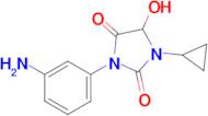 3-(3-aminophenyl)-1-cyclopropyl-5-hydroxyimidazolidine-2,4-dione