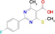 2-(4-Fluorophenyl)-4-methyl-6-(methylsulfanyl)pyrimidine-5-carboxylic acid