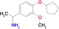 1-[4-(cyclopentyloxy)-3-methoxyphenyl]ethan-1-amine