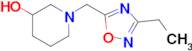 1-[(3-ethyl-1,2,4-oxadiazol-5-yl)methyl]piperidin-3-ol