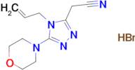 2-[5-(morpholin-4-yl)-4-(prop-2-en-1-yl)-4h-1,2,4-triazol-3-yl]acetonitrile hydrobromide