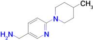 [6-(4-methylpiperidin-1-yl)pyridin-3-yl]methanamine