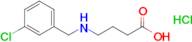 4-{[(3-chlorophenyl)methyl]amino}butanoic acid hydrochloride