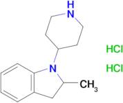 2-Methyl-1-(piperidin-4-yl)-2,3-dihydro-1h-indole dihydrochloride