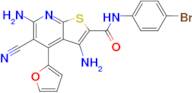3,6-Diamino-n-(4-bromophenyl)-5-cyano-4-(furan-2-yl)thieno[2,3-b]pyridine-2-carboxamide