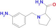 1-[(3-aminophenyl)methyl]pyrrolidine-2-carboxamide