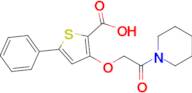 3-[2-oxo-2-(piperidin-1-yl)ethoxy]-5-phenylthiophene-2-carboxylic acid