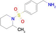 {4-[(2-methylpiperidin-1-yl)sulfonyl]phenyl}methanamine