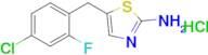 5-[(4-chloro-2-fluorophenyl)methyl]-1,3-thiazol-2-amine hydrochloride