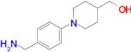 {1-[4-(aminomethyl)phenyl]piperidin-4-yl}methanol