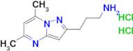3-{5,7-dimethylpyrazolo[1,5-a]pyrimidin-2-yl}propan-1-amine dihydrochloride