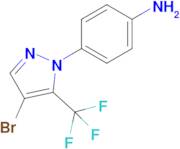 4-[4-bromo-5-(trifluoromethyl)-1h-pyrazol-1-yl]aniline