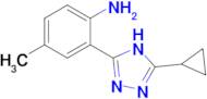 2-(5-cyclopropyl-4H-1,2,4-triazol-3-yl)-4-methylaniline