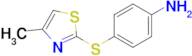 4-[(4-methyl-1,3-thiazol-2-yl)sulfanyl]aniline