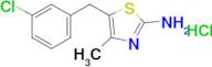 5-[(3-chlorophenyl)methyl]-4-methyl-1,3-thiazol-2-amine hydrochloride