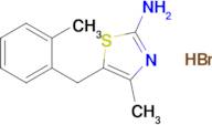 4-Methyl-5-[(2-methylphenyl)methyl]-1,3-thiazol-2-amine hydrobromide