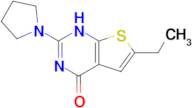 6-ethyl-2-(pyrrolidin-1-yl)-1H,4H-thieno[2,3-d]pyrimidin-4-one